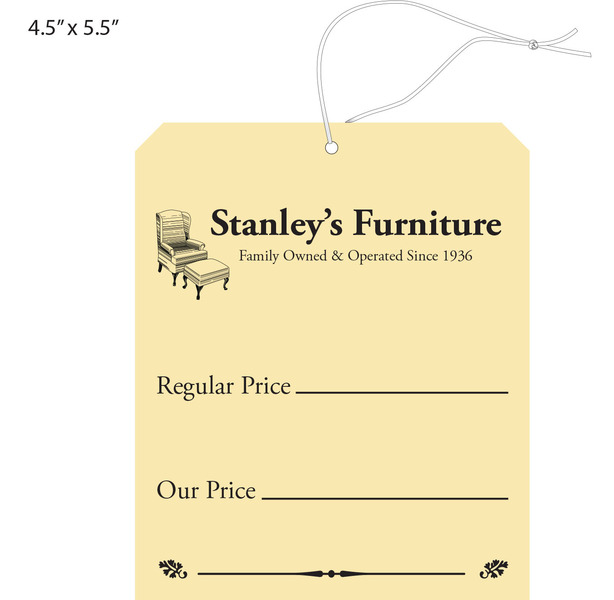 Furniture Price Tag Design