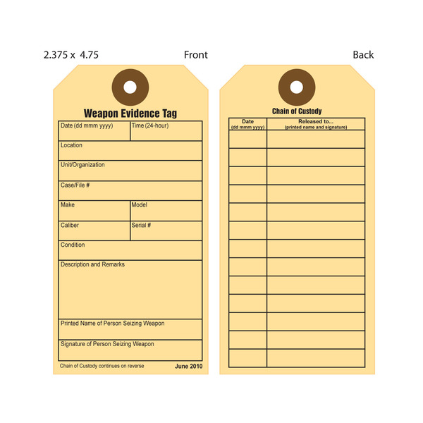 Custom Evidence Tags | St. Louis Tag