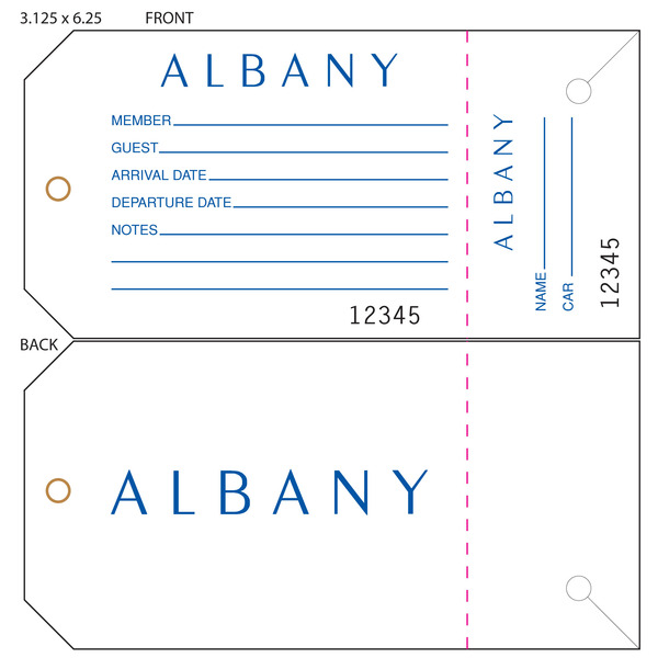Custom Printed Guest Tags and Valet Tags | St. Louis Tag