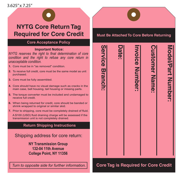 Custom Printed Shipping Hang Tags St. Louis Tag