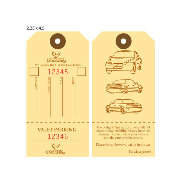 Custom Valet Parking Tags St Louis Tag
